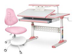 КОМПЛЕКТ парта ErgoKids TH-320 + кресло ErgoKids Y-400 pink/pink